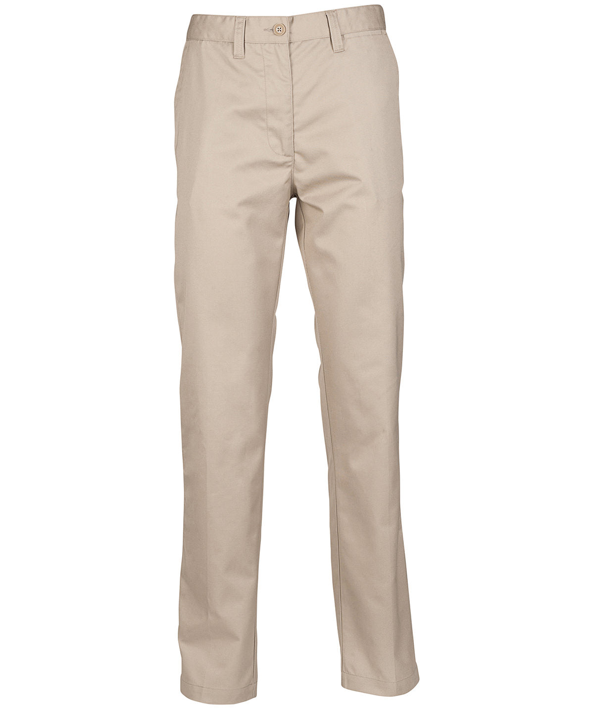 Ladies Flat Fronted Chino Trouser - Stone